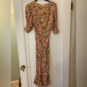 Rixo  for target bright floral maxi dress. Size zero.
